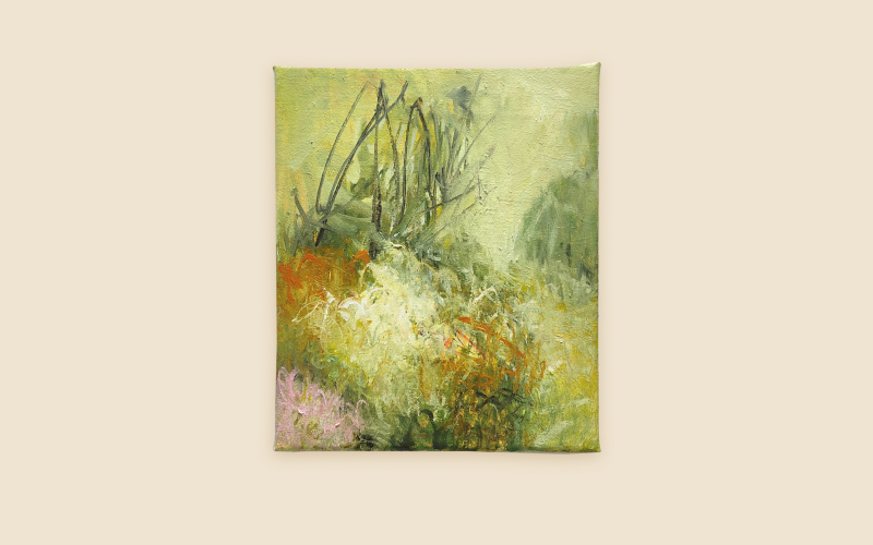 Night-Garden-Website Michael’s Cut Through, 2024. Oil on canvas 30.5 x 25.5cms (12 x 10”)